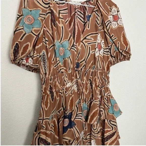 Ulla Johnson Farah Floral Silk Mini Dress - Picture 3 of 9